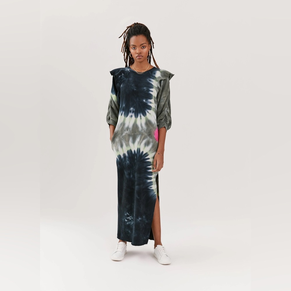 Something navy tie dye maxi dress